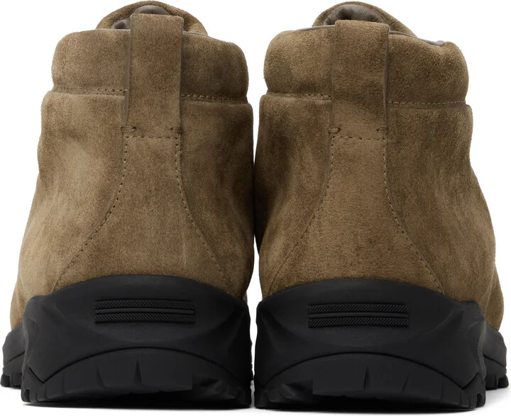 ZEGNA Beige Triple Stitch Vetta High-Top Sneakers - Image 2