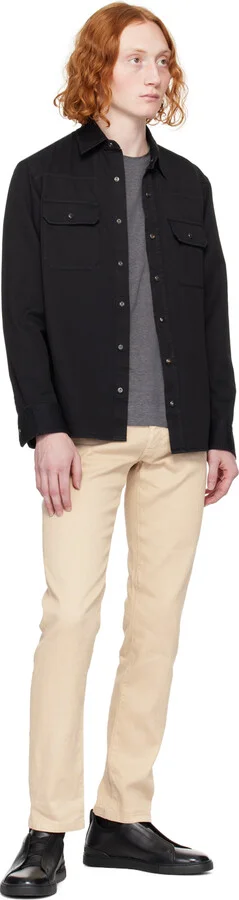ZEGNA Black Triple Stitch Sneakers - Image 5