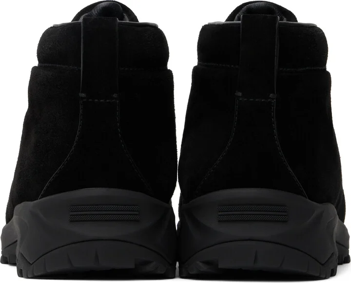 ZEGNA Black Triple Stitch Vetta High-Top Sneakers - Image 2