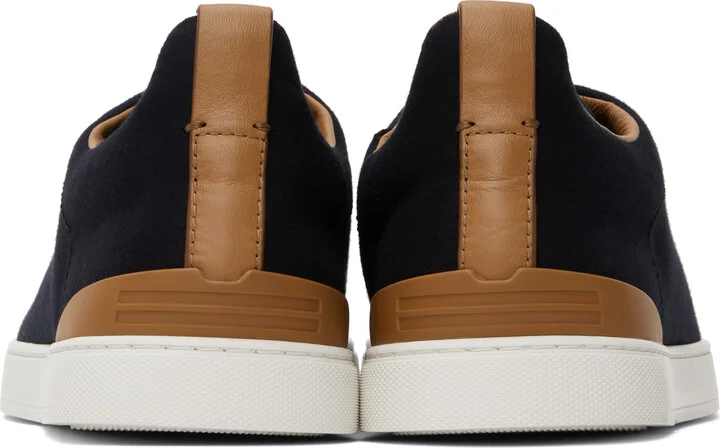 ZEGNA Black #UseTheExisting Wool Triple Stitch Sneakers - Image 2