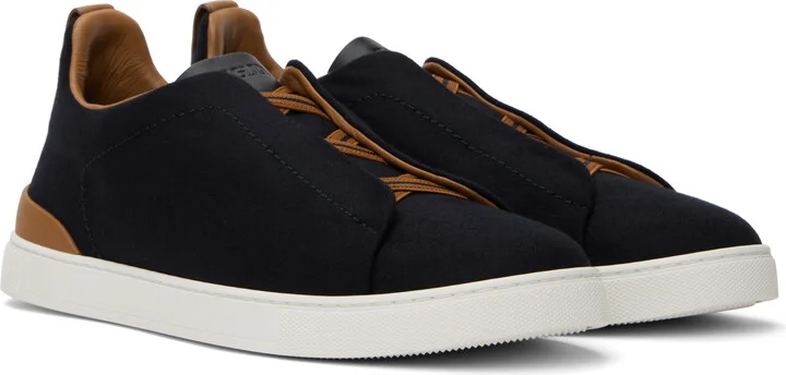 ZEGNA Black #UseTheExisting Wool Triple Stitch Sneakers - Image 4