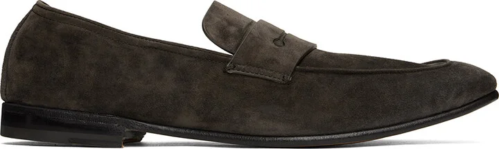 ZEGNA Brown Suede L'Asola Loafers