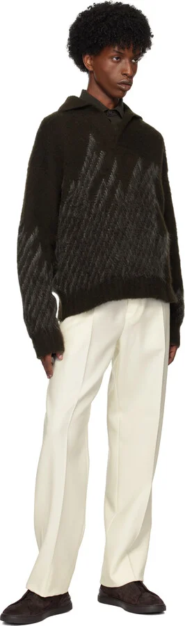 ZEGNA Brown Suede Triple Stitch Sneakers - Image 5