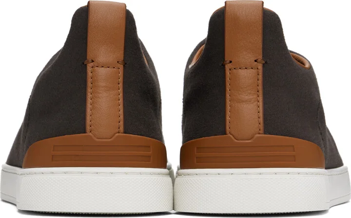 ZEGNA Brown #UseTheExisting Triple Stitch Sneakers - Image 2