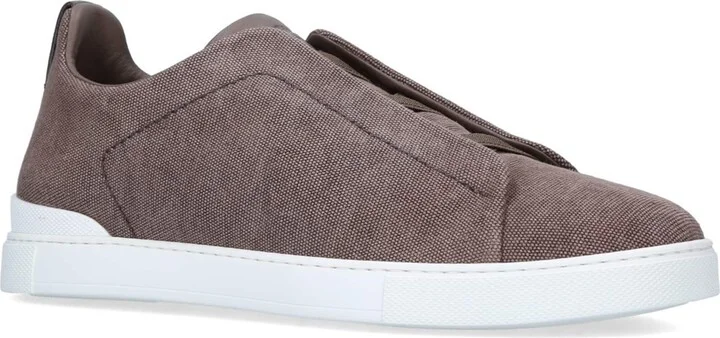 Zegna Canvas Triple Stitch Sneakers - Image 3