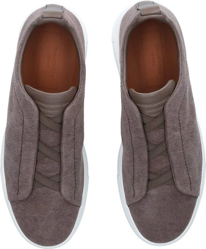 Zegna Canvas Triple Stitch Sneakers - Image 4