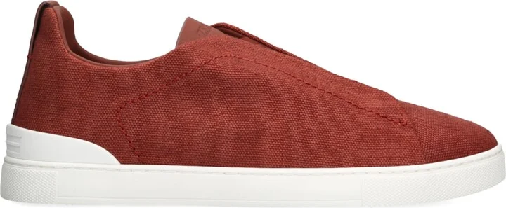 Zegna Cotton-Linen Triple Stitch Sneakers