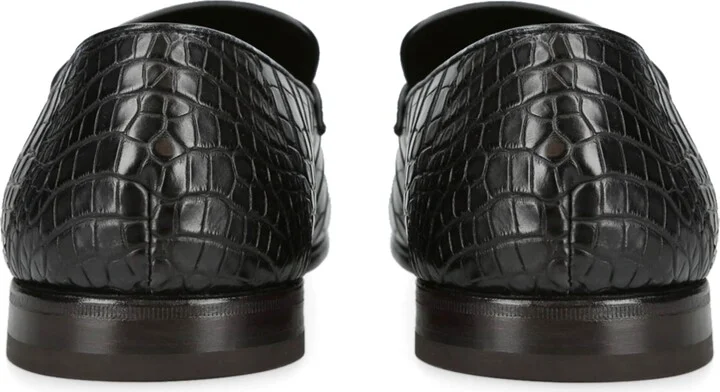 Zegna Crocodile Leather L'Asola Loafers - Image 2
