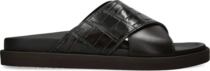 Zegna Crocodile Leather Panarea Slides