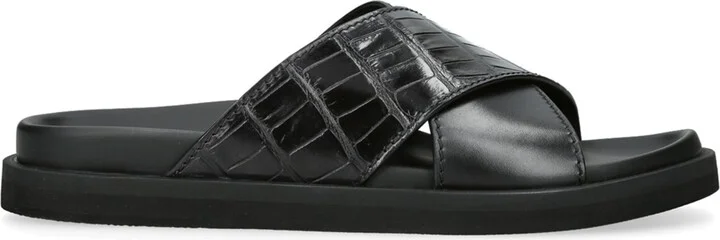 Zegna Crocodile Leather Panarea Slides