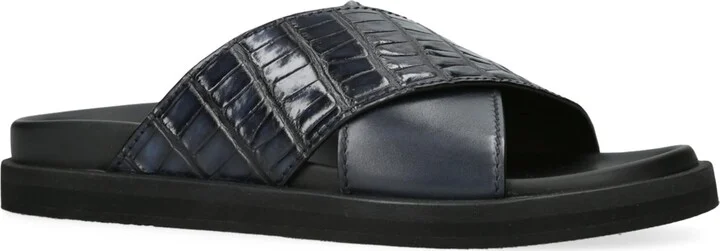 Zegna Crocodile Leather Sandals - Image 3