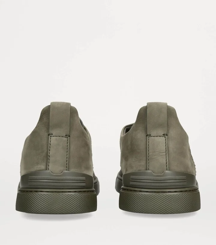 Zegna Crocodile Leather Triple Stitch Secondskin Sneakers - Image 2