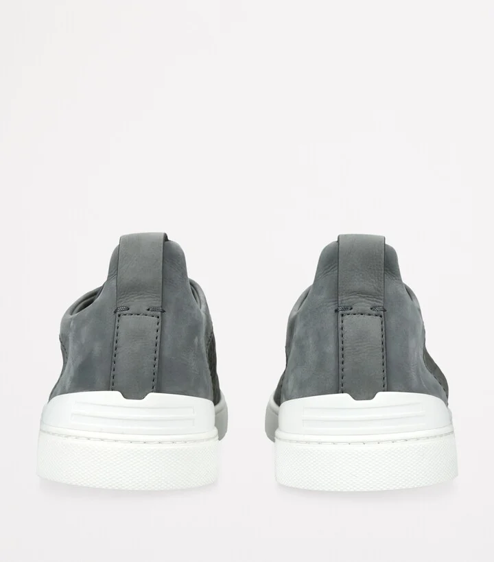 Zegna Crocodile Leather Triple Stitch Secondskin Sneakers - Image 2