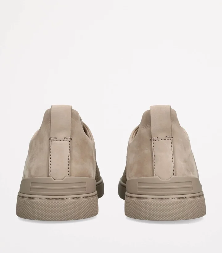 Zegna Crocodile Leather Triple Stitch Secondskin Sneakers - Image 2
