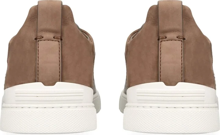 Zegna Crocodile Leather Triple Stitch Secondskin Sneakers - Image 2