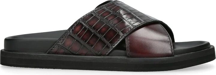 Zegna Crocodile Skin Panarea Sandals