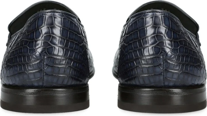 Zegna Crocodile Skin Penny Loafers - Image 2