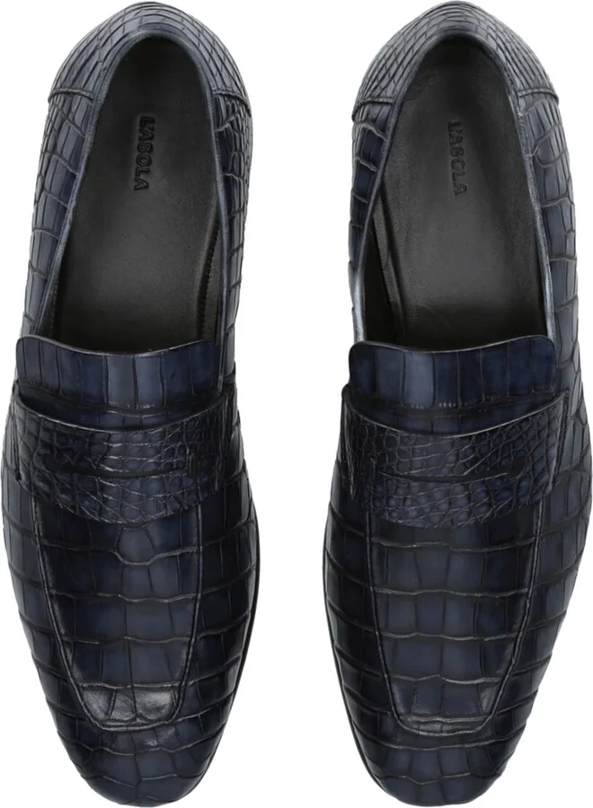 Zegna Crocodile Skin Penny Loafers - Image 4