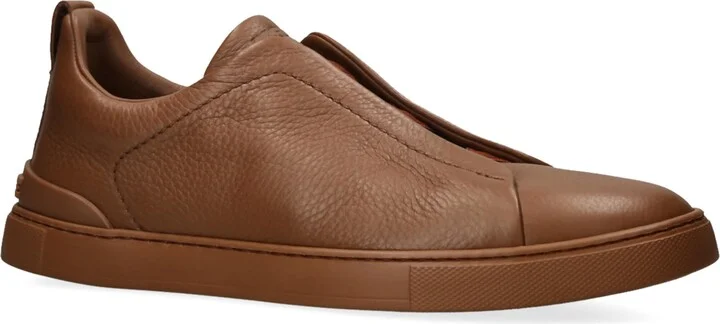 Zegna Deerskin Triple Stitch Sneakers - Image 3