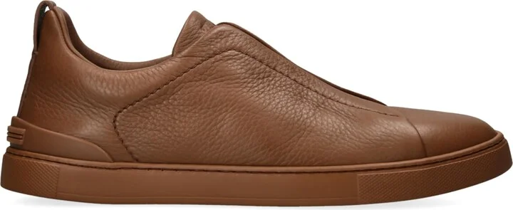 Zegna Deerskin Triple Stitch Sneakers