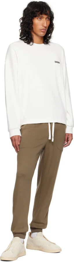 ZEGNA Gray Suede Triple Stitch Sneakers - Image 5