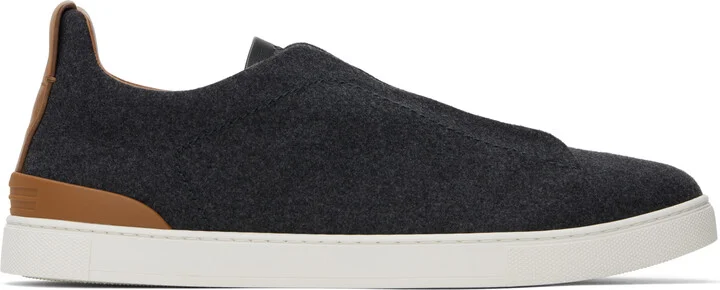 ZEGNA Gray #UseTheExisting Triple Stitch Sneakers