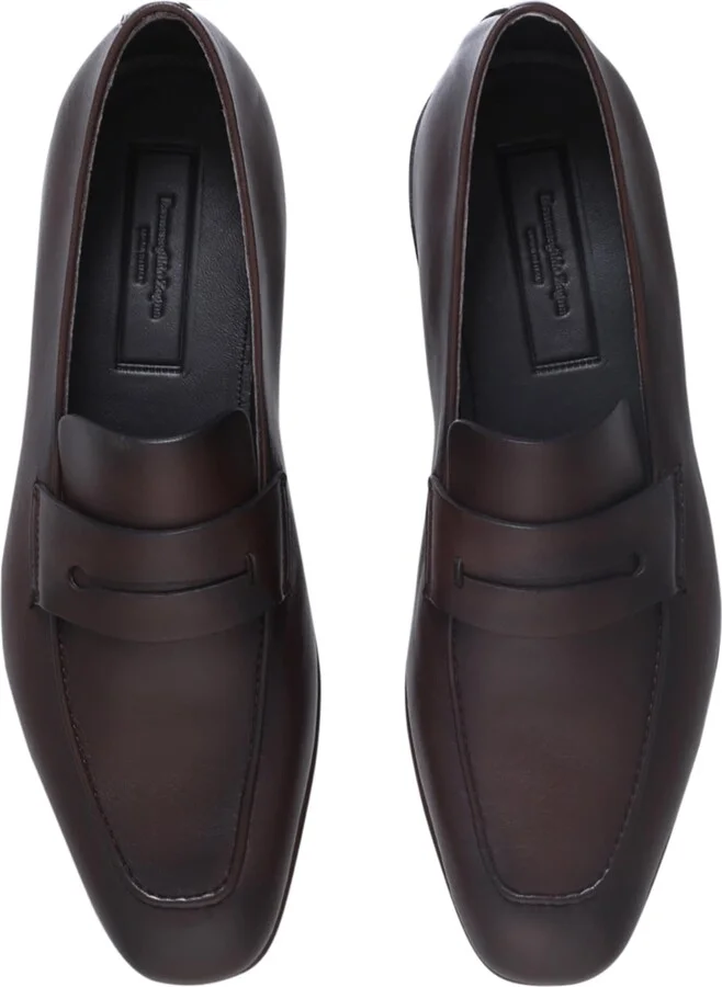 Zegna Leather Asola Penny Loafers - Image 4