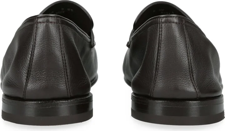 Zegna Leather-Cashmere L'Asola Secondskin Loafers - Image 2