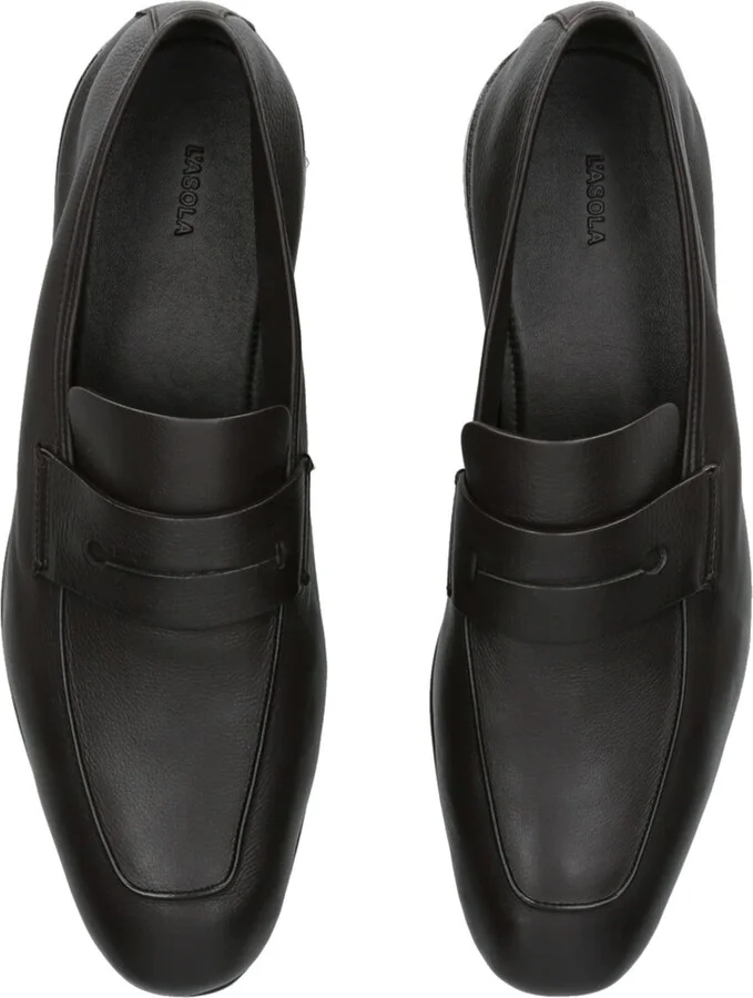 Zegna Leather-Cashmere L'Asola Secondskin Loafers - Image 4