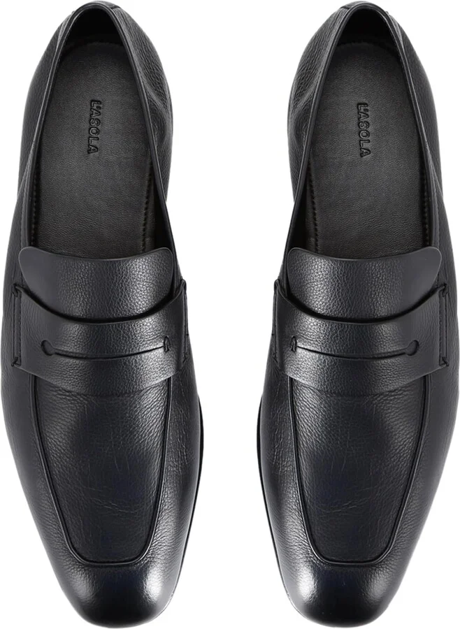 Zegna Leather-Cashmere L'Asola Secondskin Loafers - Image 4