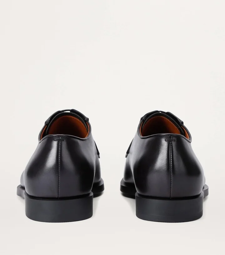 Zegna Leather Classic Flex Derby Shoes - Image 2