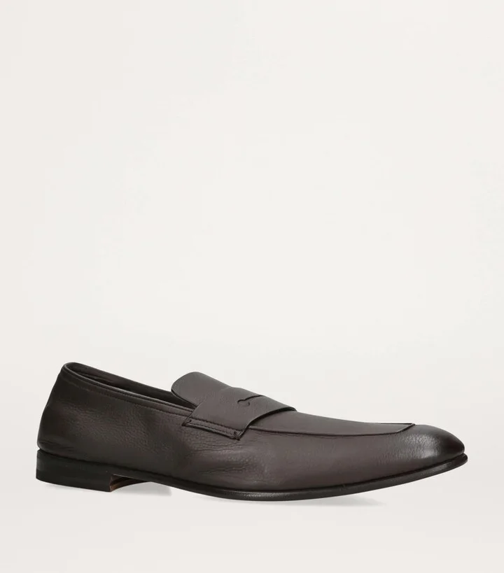 Zegna Leather L'Asola Loafers - Image 3