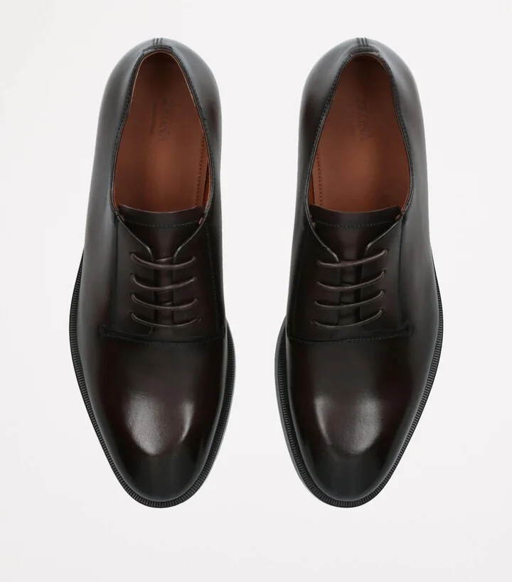 Zegna Leather Torino Derby Shoes - Image 4
