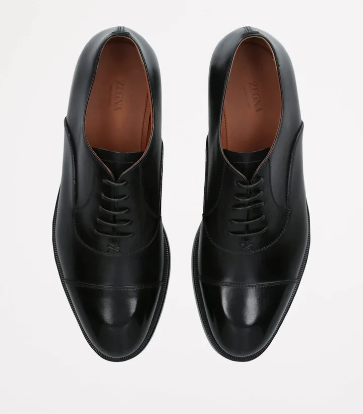 Zegna Leather Torino Oxford Shoes - Image 4
