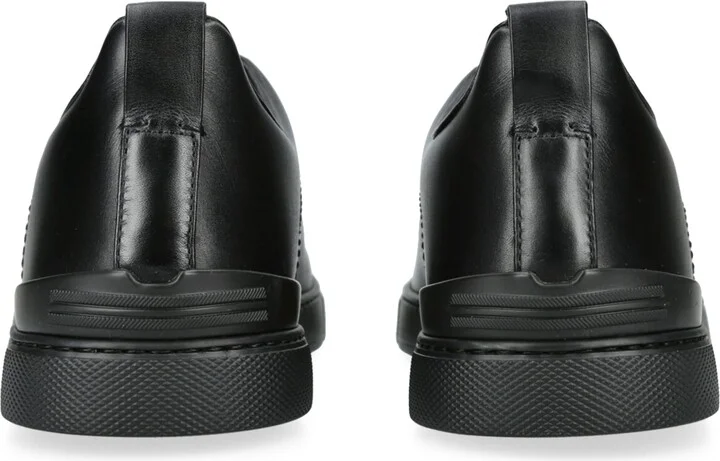 Zegna Leather Triple Stitch Evening Sneakers - Image 3