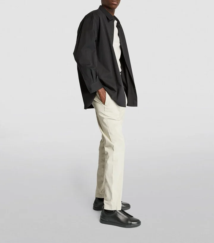 Zegna Leather Triple Stitch Evening Sneakers - Image 5