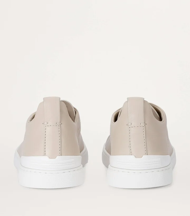 Zegna Leather Triple Stitch Secondskin Sneakers - Image 2