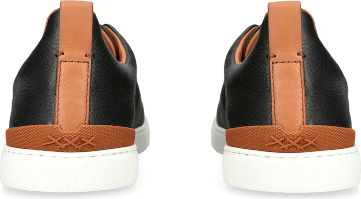 Zegna Leather Triple Stitch Sneakers - Image 2