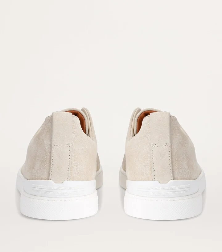 Zegna Leather Triple Stitch Sneakers - Image 2