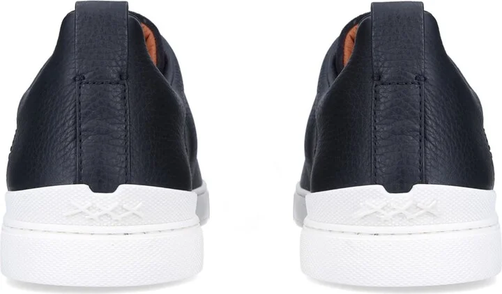 Zegna Leather Triple Stitch Sneakers - Image 2