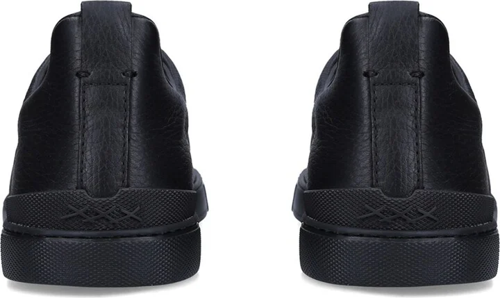 Zegna Leather Triple Stitch Sneakers - Image 2