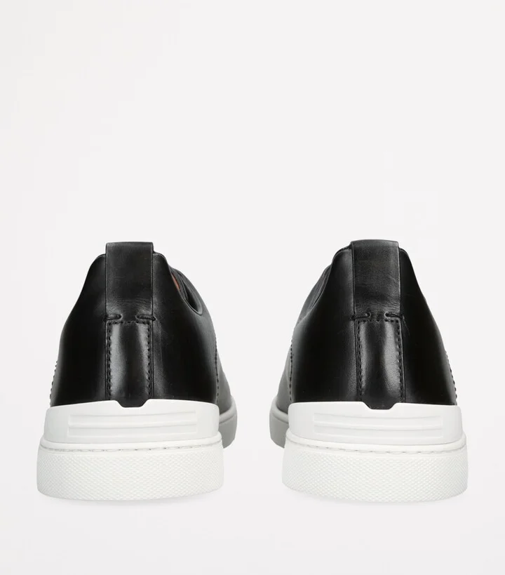 Zegna Leather Triple Stitch Sneakers - Image 2