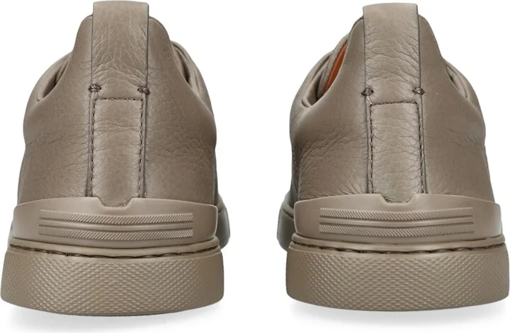 Zegna Leather Triple Stitch Sneakers - Image 2