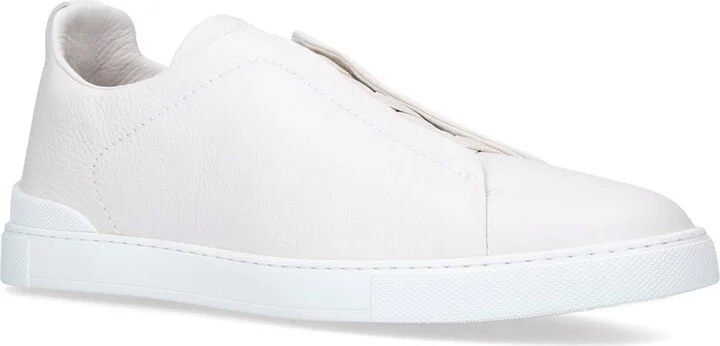 Zegna Leather Triple Stitch Sneakers
