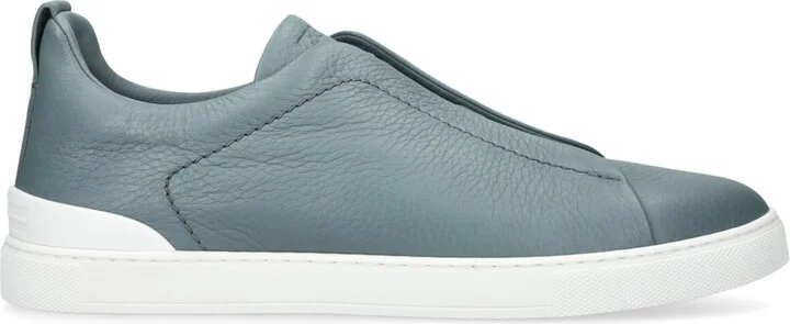 Zegna Leather Triple Stitch Sneakers