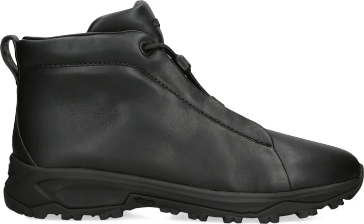 Zegna Leather Triple Stitch Vetta Sneakers