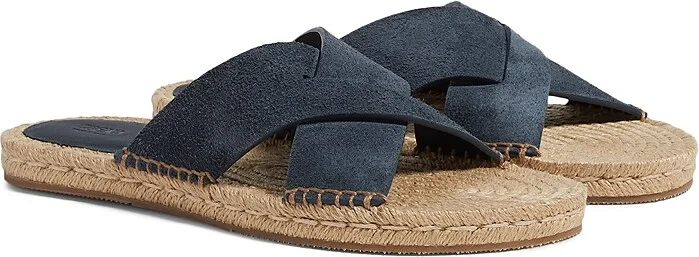 Zegna Men's Suede Espadrille Sandals