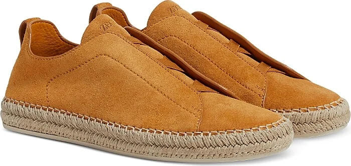 Zegna Men's Suede Triple Stitch Espadrilles