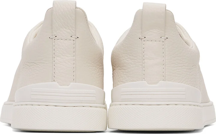 ZEGNA Off-White Triple Stitch Sneakers - Image 2