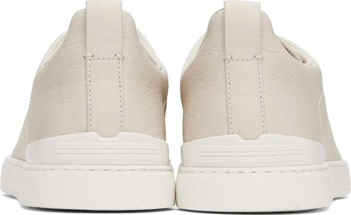ZEGNA Off-White Triple Stitch Sneakers - Image 2